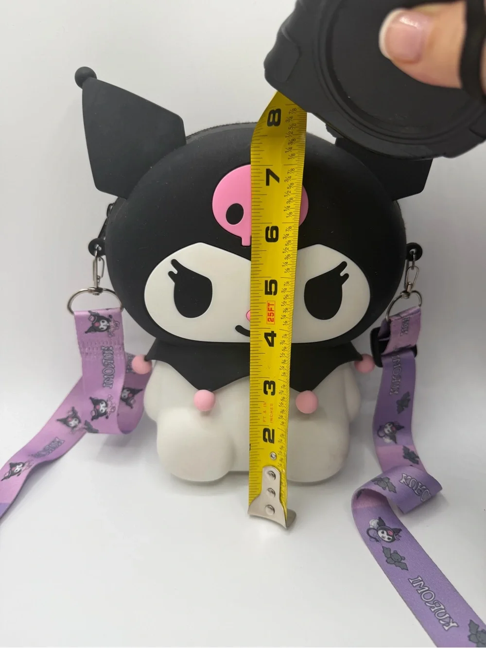 Sanrio Kuromi Purple 3D Silicone Crossbody Bag Adjustable Strap Kawaii Purse